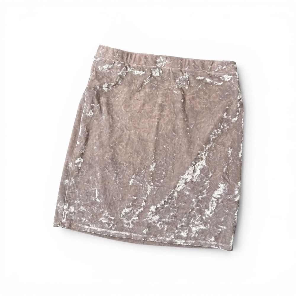 Crushed Velvet Pink Mini Skirt Size M Grunge Fairy BOHO Festival Coquette